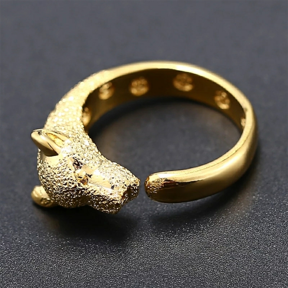 Golden Wild Cat Ring - Picture 4 of 5